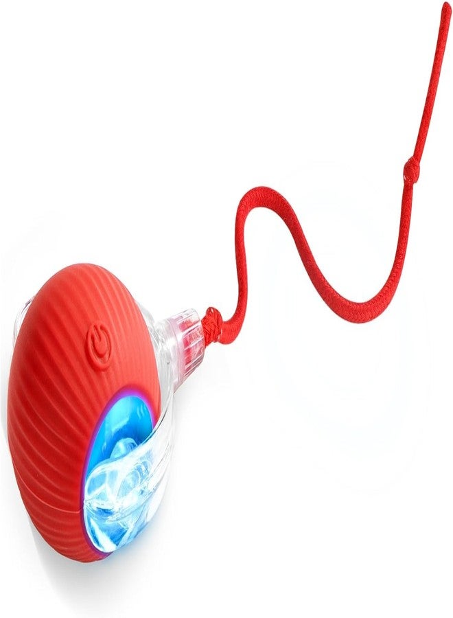 Hudux Cat Dancing Ball with Rope,Toy Intelligent Funny 360 Degree Rotatable Toys Rechargeable Rotating Ball with LED Light, Chasing Toy Automatic Rotating Smart Obstacle Avoiding - Image 1